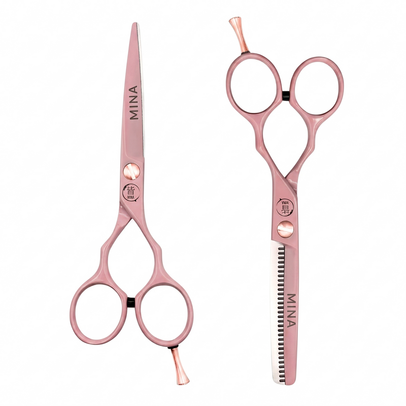 MIN-PNK-S55 — Mina Classic Pastel Pink Professional Scissor Set