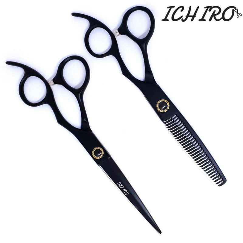 Ichiro Matte Black Hair Scissor Set - Scissor Hub Australia #dark