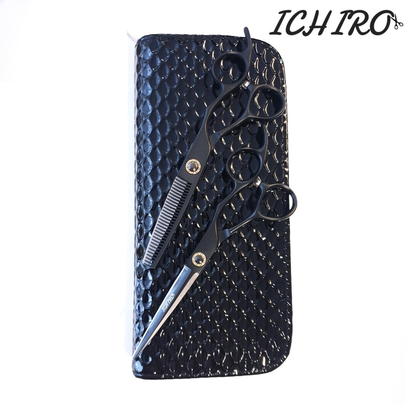 Ichiro Matte Black Professional Hairdressing Scissors Set - Scissor Hub Australia