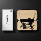 Ichiro cutting and thinning scissors held in the travel case with an Ichiro box, sold separately