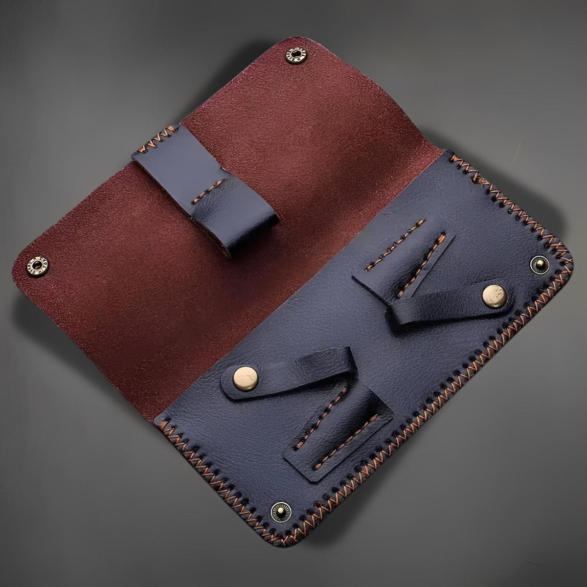 Juntetsu Artisan Soft-Leather Case for 2 Scissors