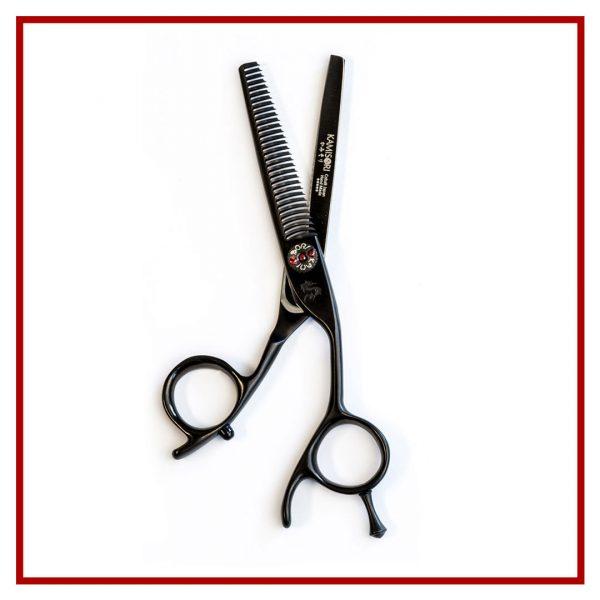 Kamisori Black Diamond Texturizing Shears - Scissor Hub Australia #dark