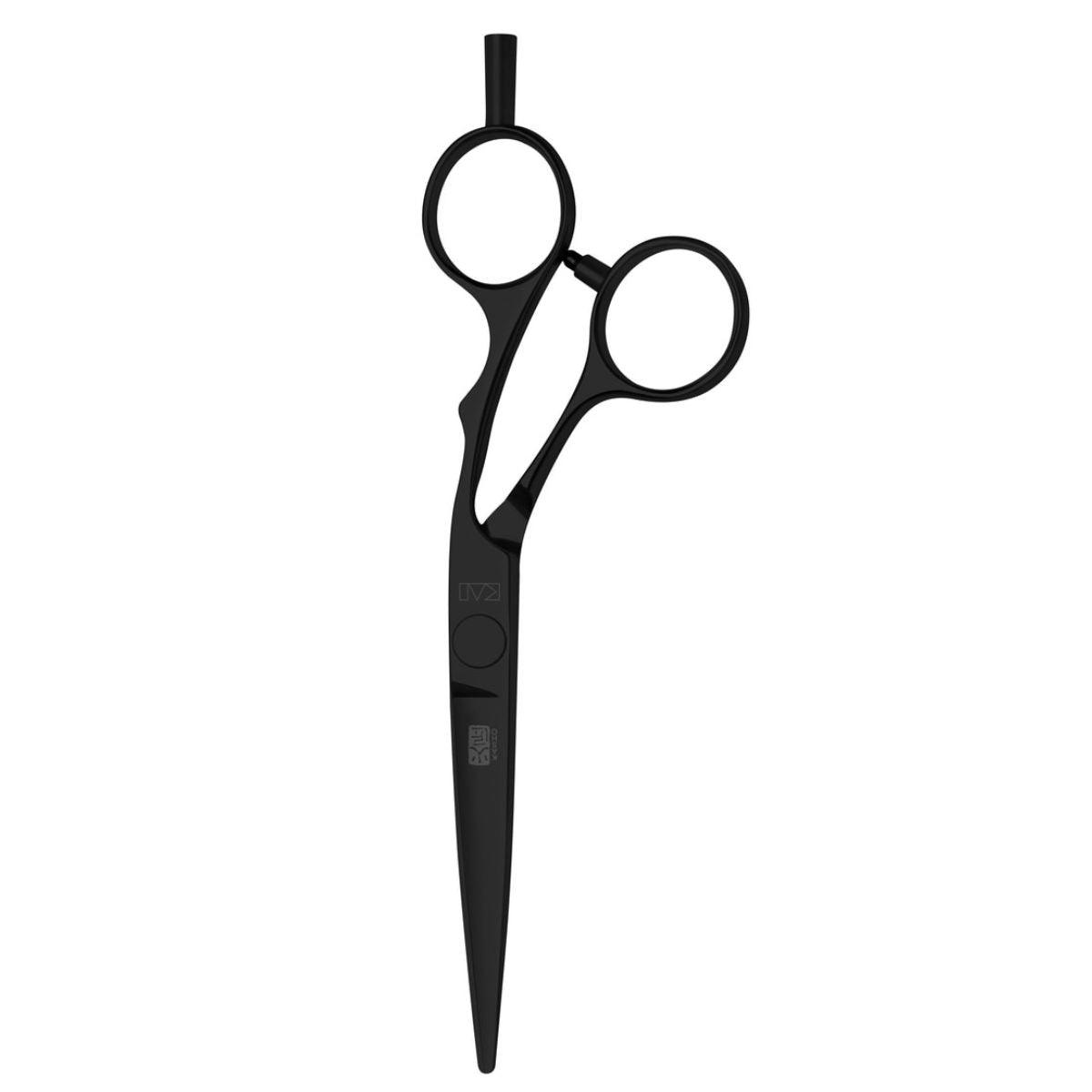 Kasho Damascus Black Offset Hair Cutting Scissors - Scissor Hub Australia