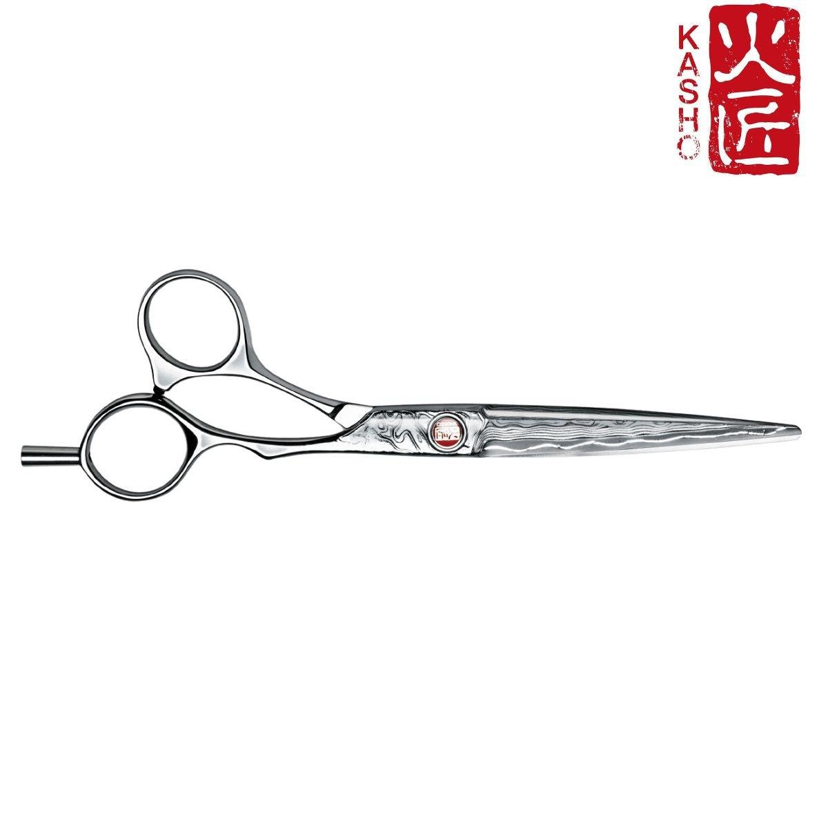 Kasho Damascus Offset Hair Cutting Scissors - Scissor Hub Australia