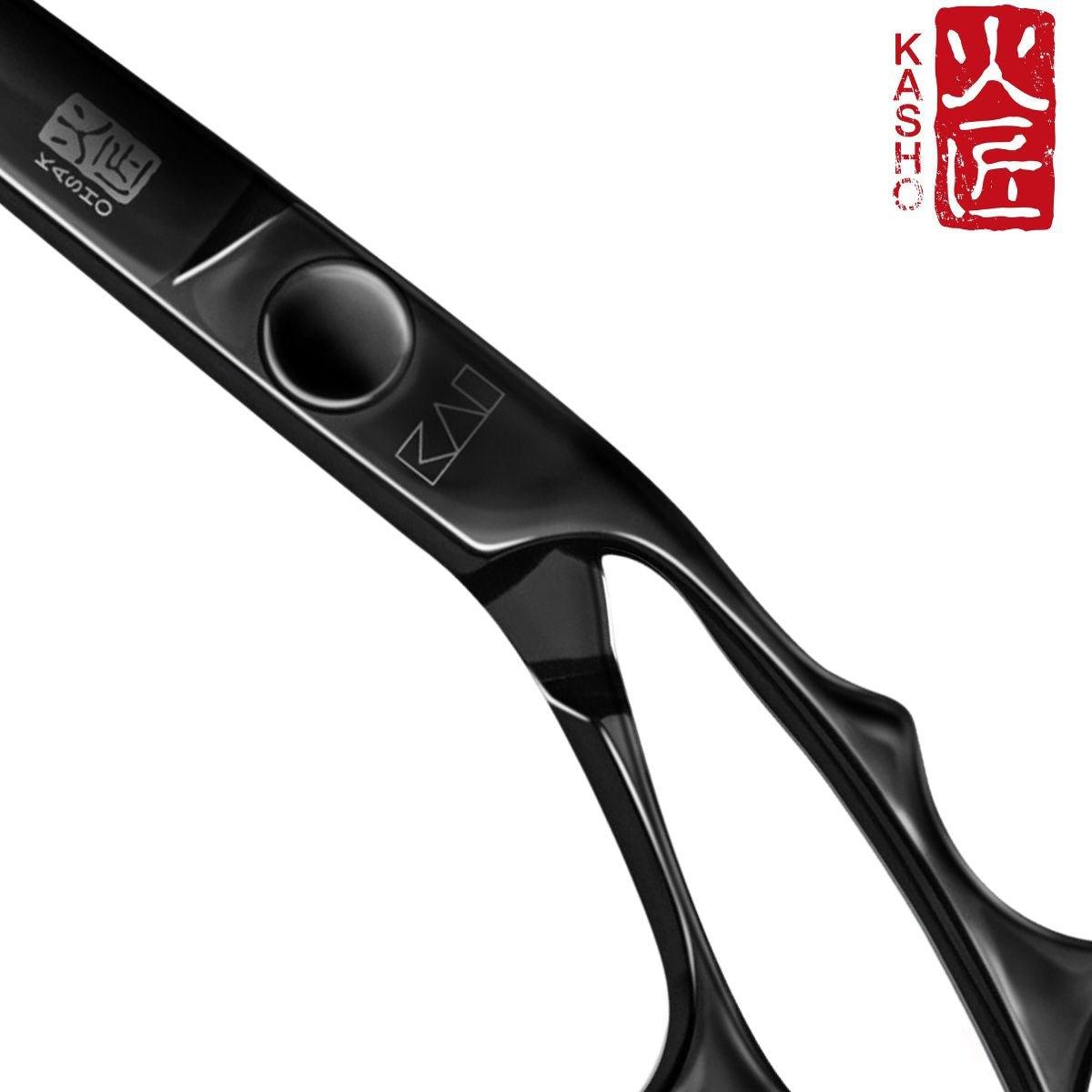 Kasho Silver Offset: BLACK Hair Cutting Scissors - Scissor Hub Australia