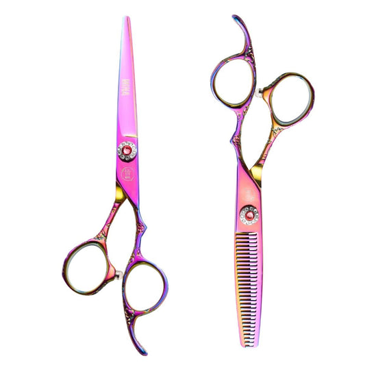 Mina Rainbow II Cutting & Thinning Scissor Set - Scissor Hub Australia