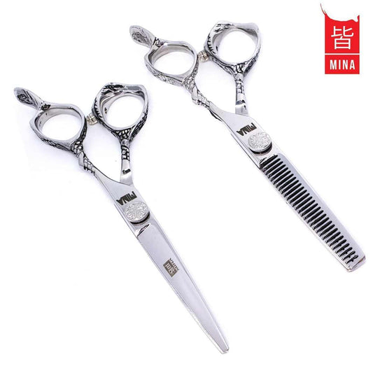 Mina Sakura Cutting & Thinning Scissor Set - Scissor Hub Australia